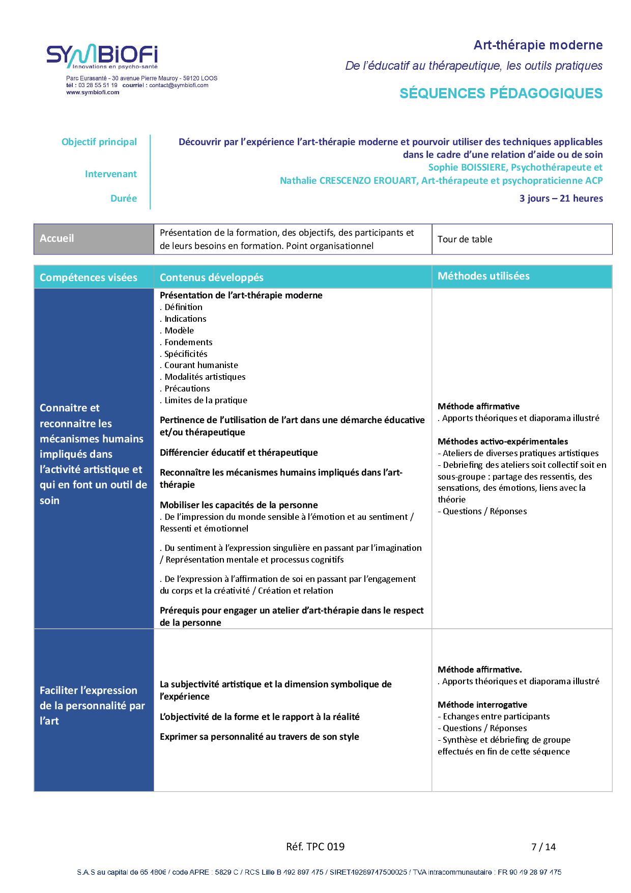 Symbiofi_Formation_Art_Therapie_Moderne_Page_1 alt="Programme de la formation Art-thérapie moderne : de l'éducatif au thérapeutique, les outils pratiques - page 1"