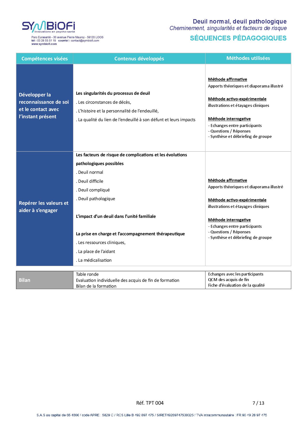 Symbiofi_Formation_Deuil_Page_2 alt="Programme de la formation Deuil normal, deuil pathologique : cheminement, singularités, facteurs de risque - page 2"