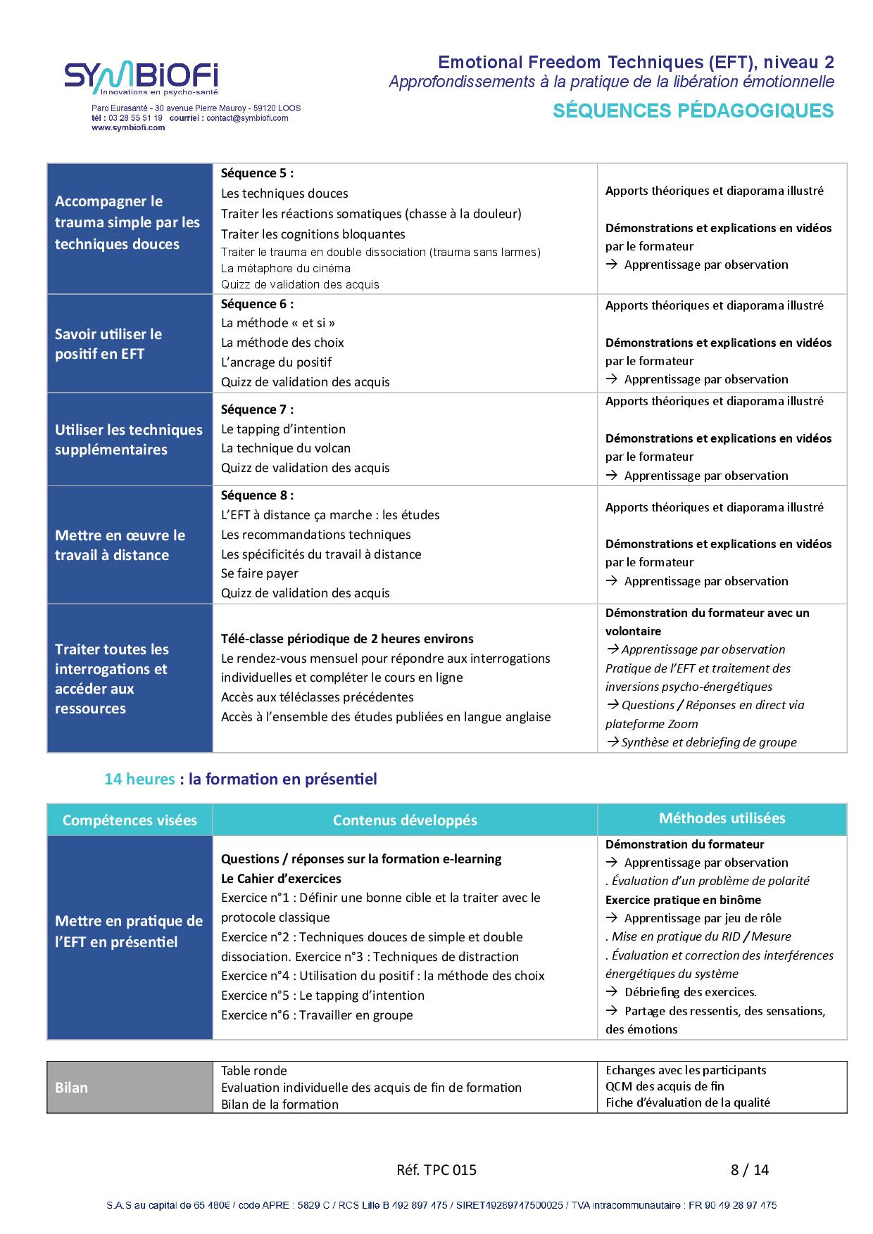 Symbiofi_Formation_EFT_Approfondissements_Page_2 alt="Programme de la formation Emotional Freedom Techniques (EFT), niveau 1 : bases scientifiques et outils pratiques de la libération émotionnelle - page 2"