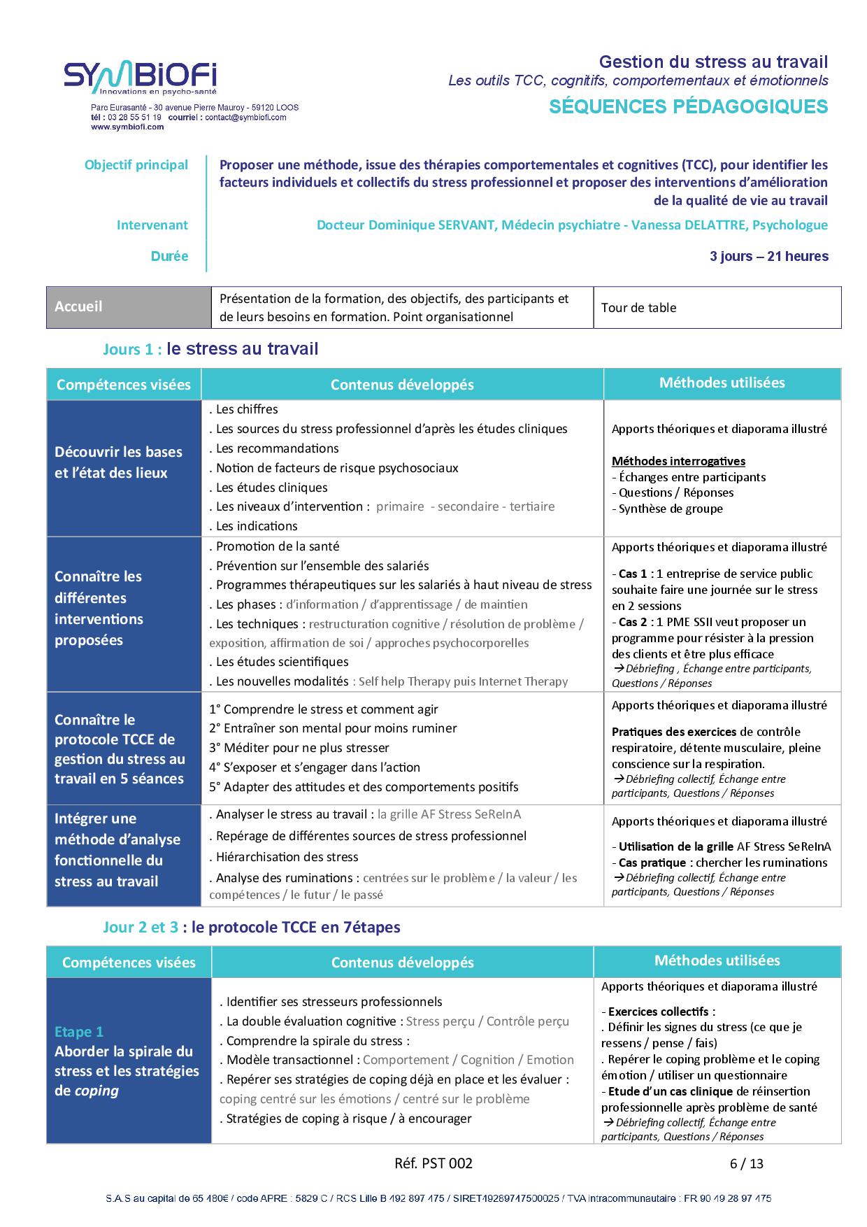 Symbiofi_Formation_Gestion_Stress_Au_Travail_Page_1 alt="Programme de la formation Gestion du stress au travail : les outils TCC, cognitifs, comportementaux et émotionnels - page 1"