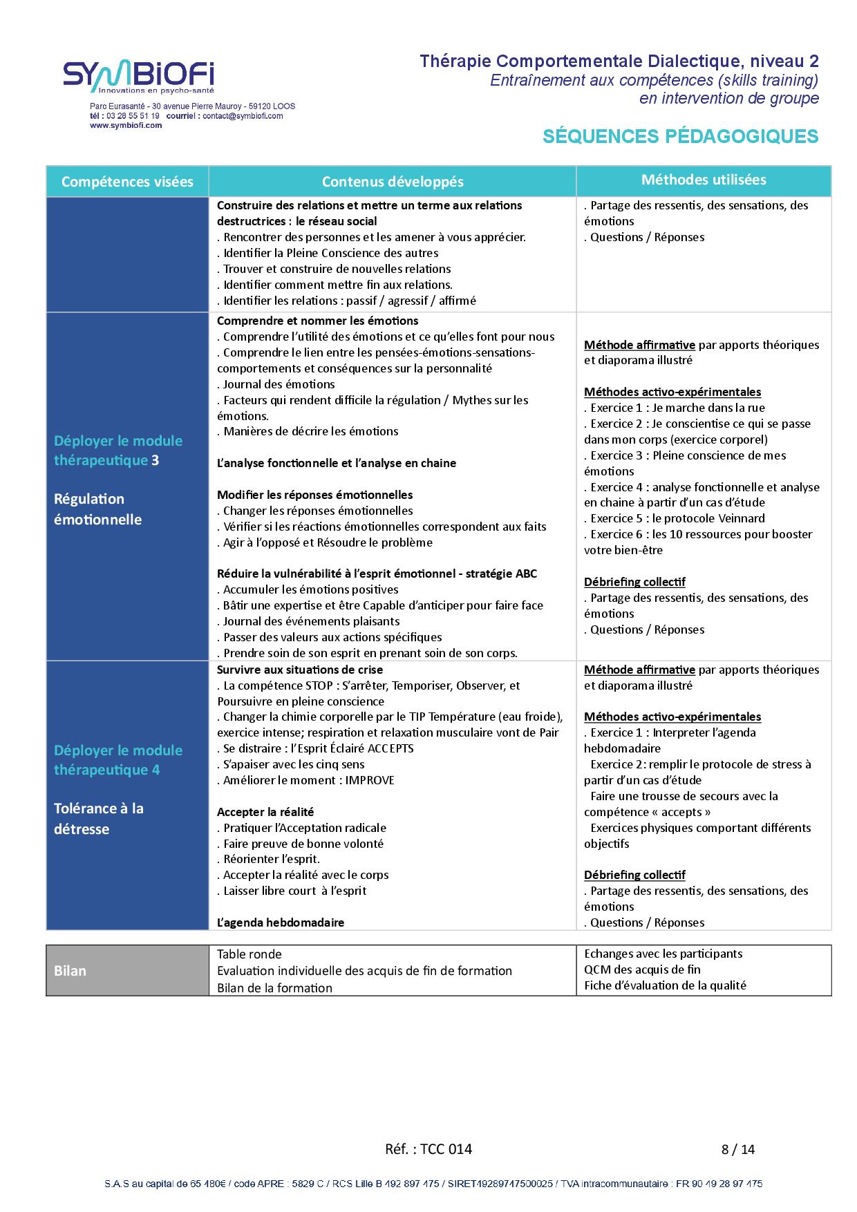 Symbiofi_Formation_TCD_Therapie_SkillsTraining_Page_2 alt="Programme de la formation Thérapie comportementale dialectique (TCD), niveau 2 : entraînement aux compétences (skills training) en intervention de groupe - page 2"