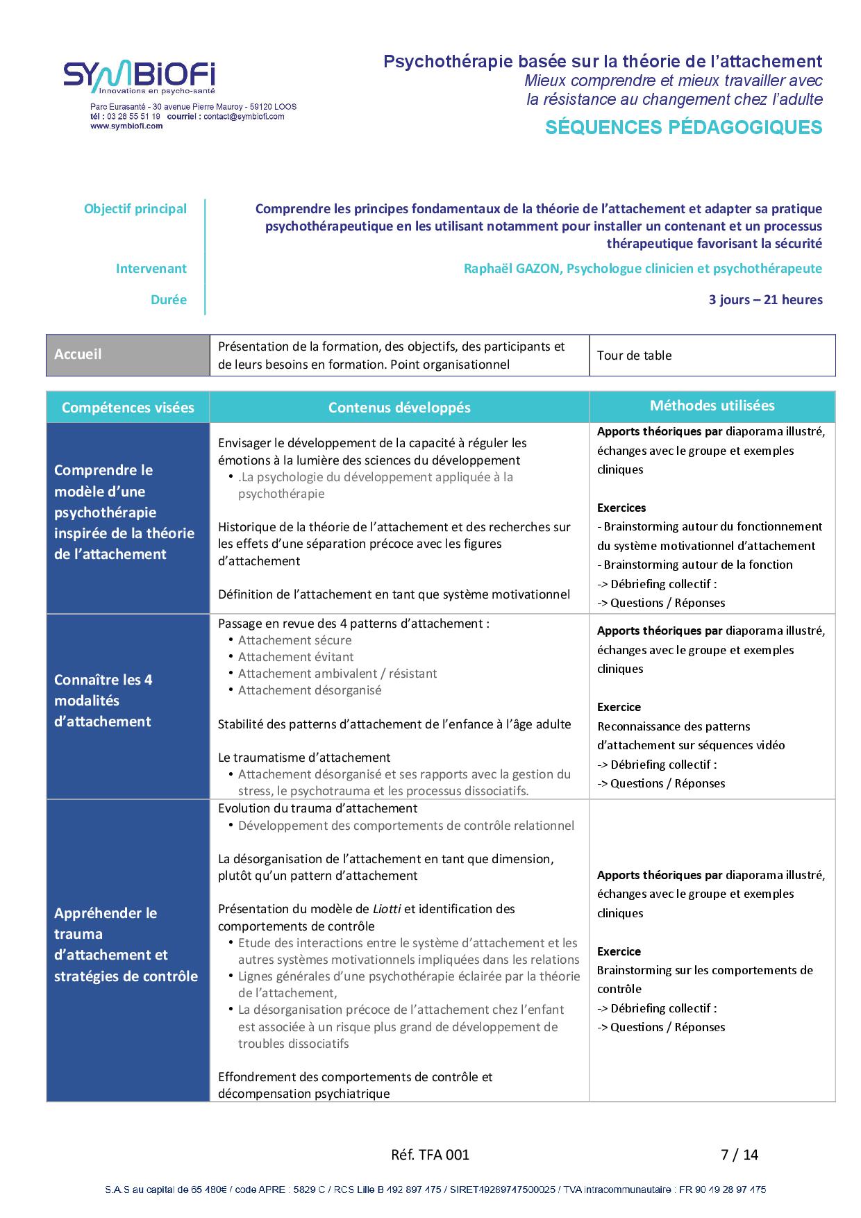 Symbiofi_Formation_Theorie_De_L_Attachement_Page_1 alt="Programme de la formation Psychothérapie basée sur la théorie de l’attachement : mieux comprendre et mieux travailler avec la résistance au changement chez l’adulte - page 1"