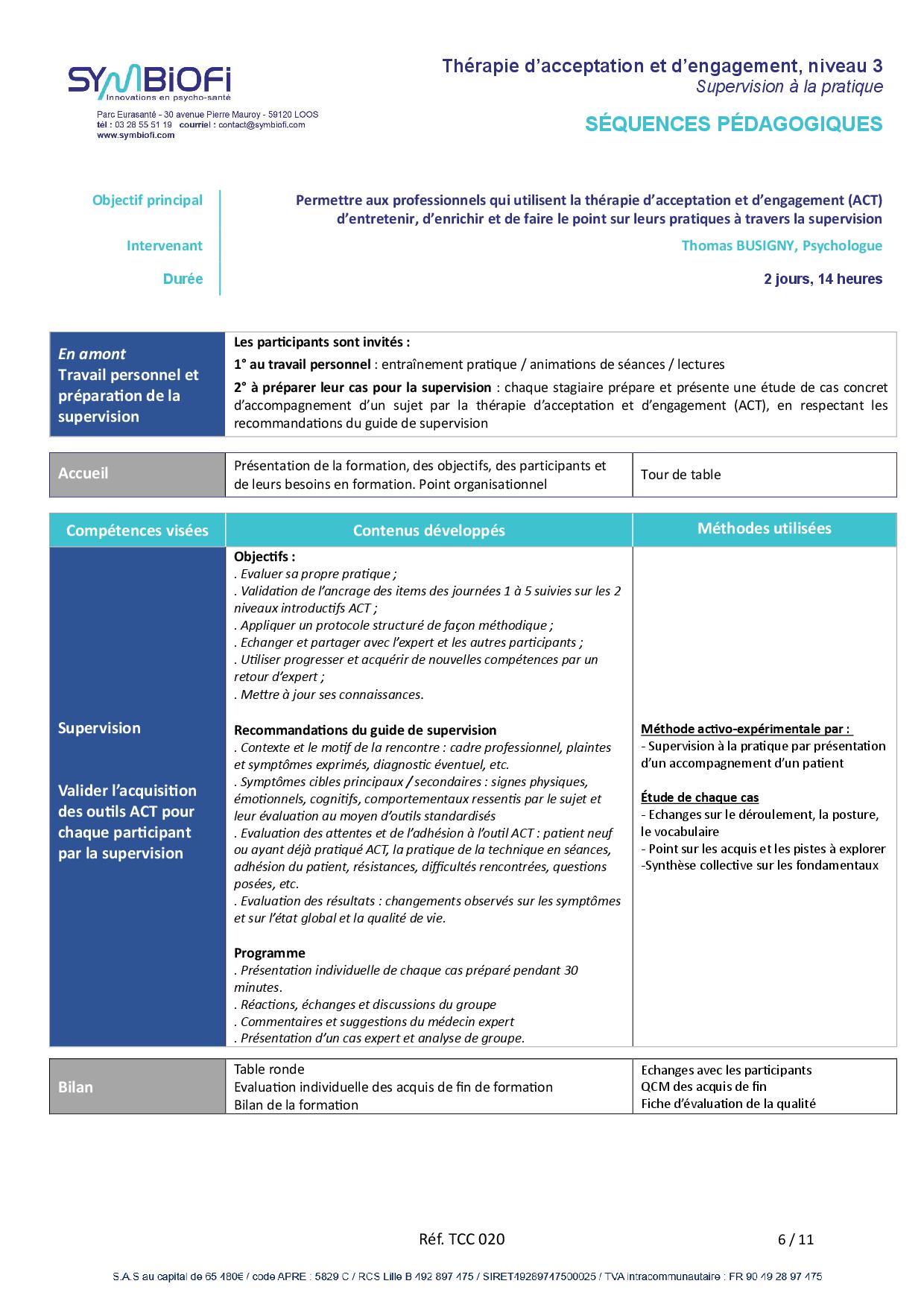 Symbiofi_Formation_ACT_Supervision alt="Programme de la formation Thérapie d’acceptation et d’engagement (ACT), niveau 3 : supervision à la pratique- page 1"