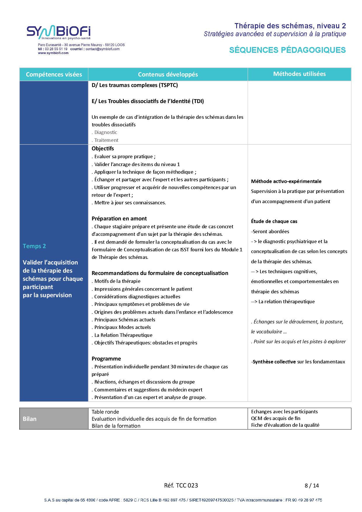 Symbiofi_Formation_Supervision_Therapie_Schemas_Page_2 alt="Programme de la formation Thérapie des schémas, niveau 2 : stratégies avancées et supervision à la pratique - page 2"