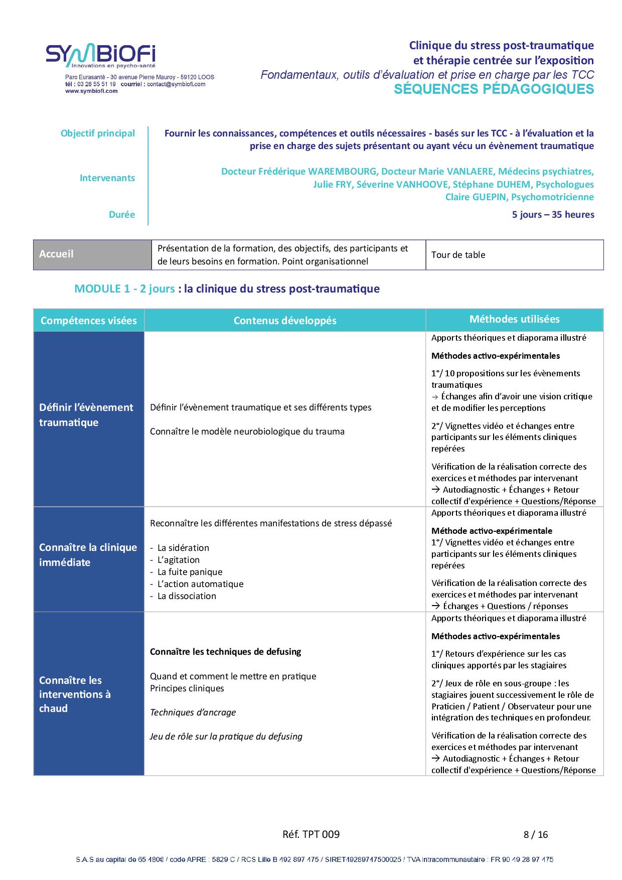Symbiofi_Formation_Clinique_du_Stress_Post_Traumatique_Page_1 alt="Programme de la formation Clinique du stress post-traumatique et thérapie centrée sur l’exposition : fondamentaux, outils d’évaluation et prise en charge par les TCC - page 1"