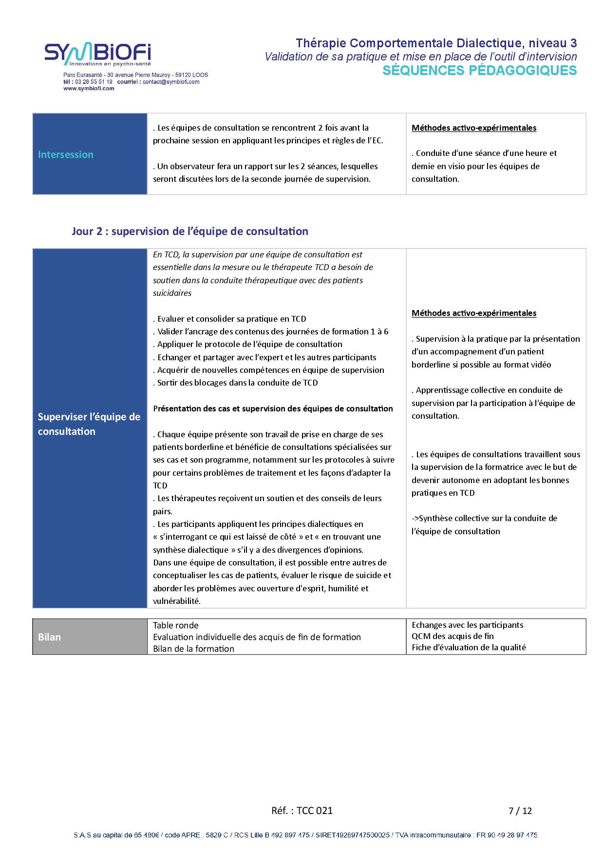 Symbiofi_Formation_TCD_Supervision_Page_2 alt="Programme de la formation Thérapie comportementale dialectique (TCD), niveau 3 : validation de sa pratique et mise en place de l’outil d’intervision - page 2"