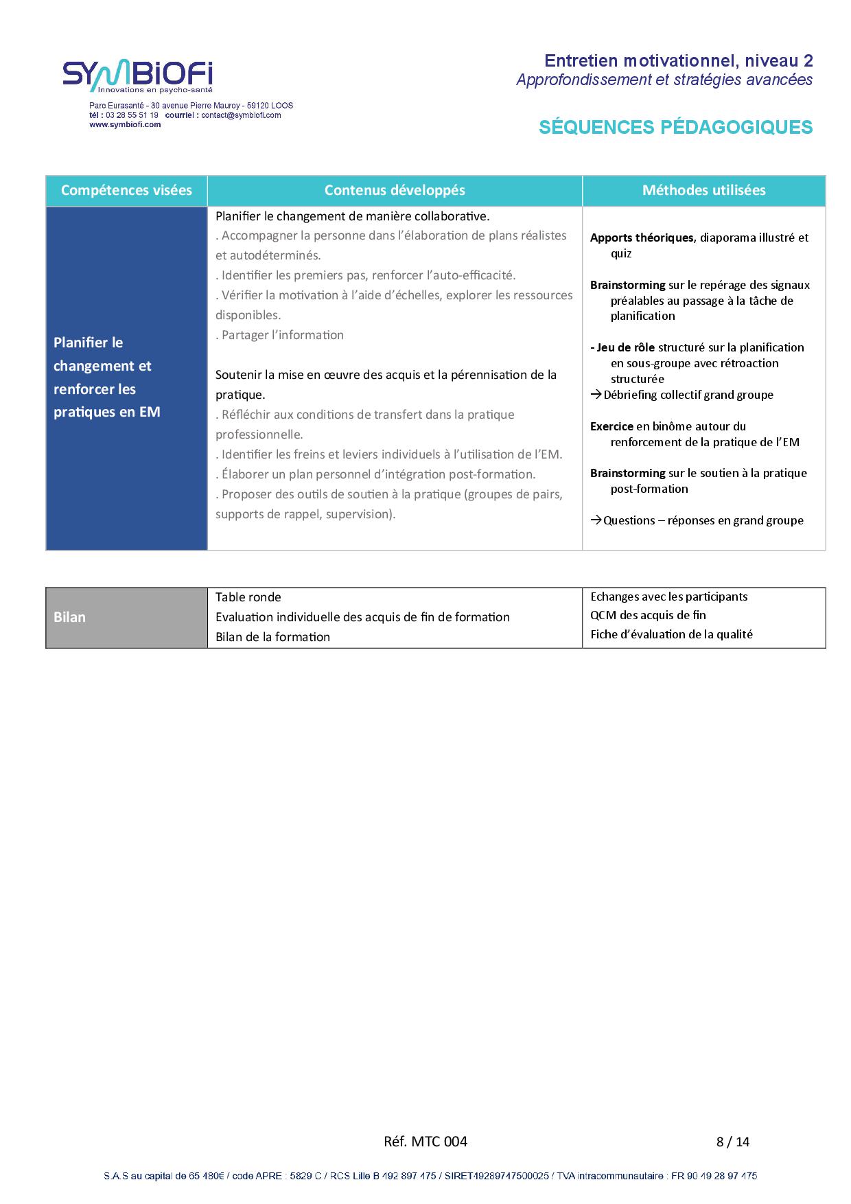 Symbiofi_Formation_Entretien_Motivationnel_Approfondissement_Page_3 alt="Programme de la formation Entretien motivationnel, niveau 2 : approfondissement et stratégies avancées - page 3"